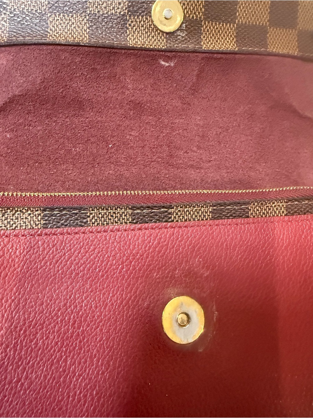 Women’s Red Leather Chain-Handle Shoulder Bag - Picture 7 of 16